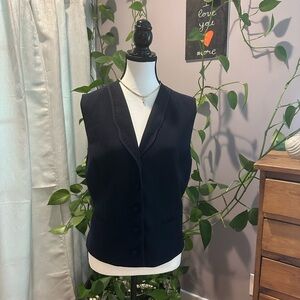 Talbots Navy Blue Vest